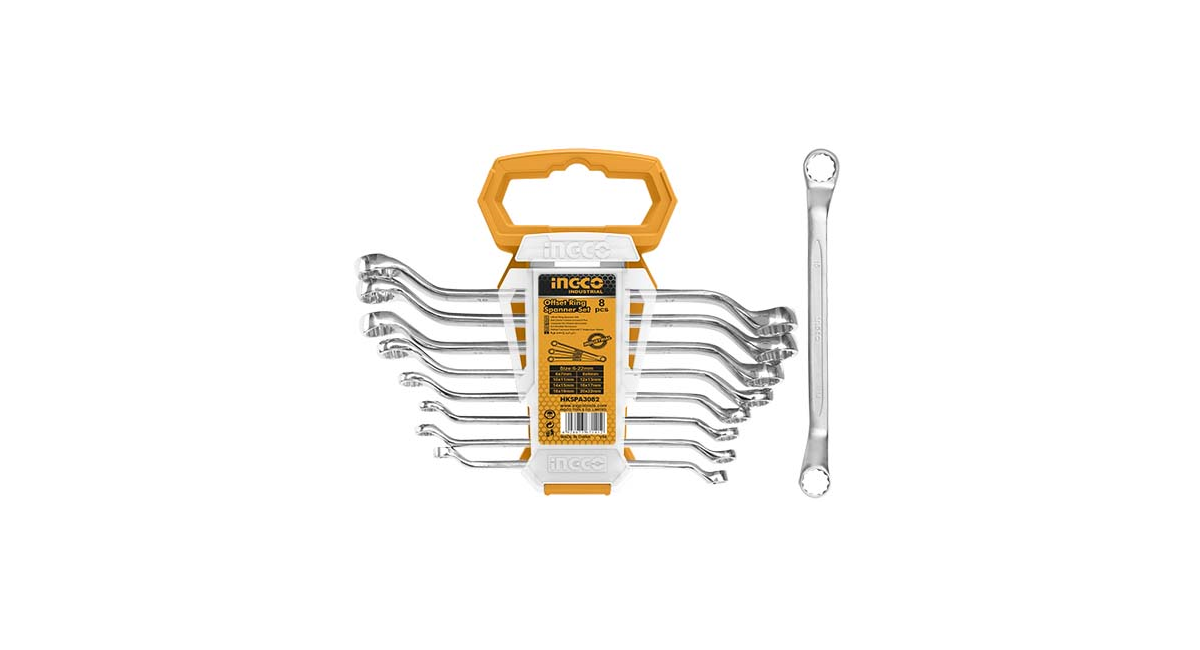 Ingco HKSPA3088 Endüstriyel 8'li YıldızAnahtar Seti 6-22 mm