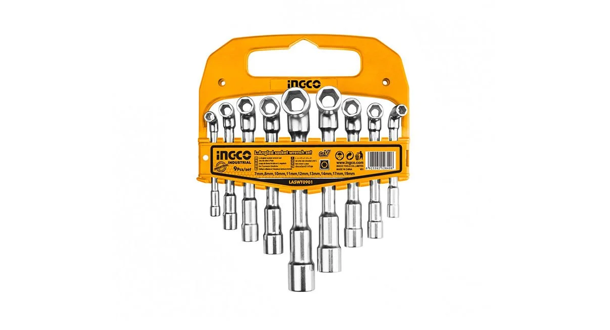 INGCOIngco LASWT0901 Endüstriyel 9'lu L-Açılı Lokma Anahtar SetiING-LASWT0901