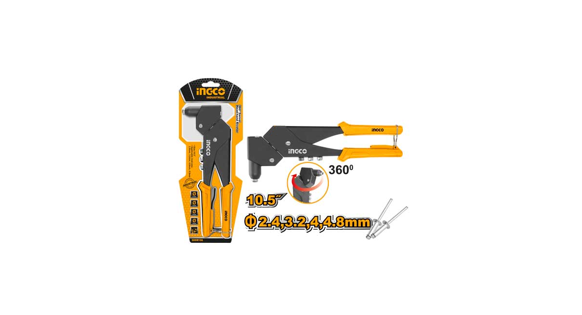INGCOIngco SHHR106 Endüstriyel 360° Döner Başlı Perçin TabancasıING-SHHR106