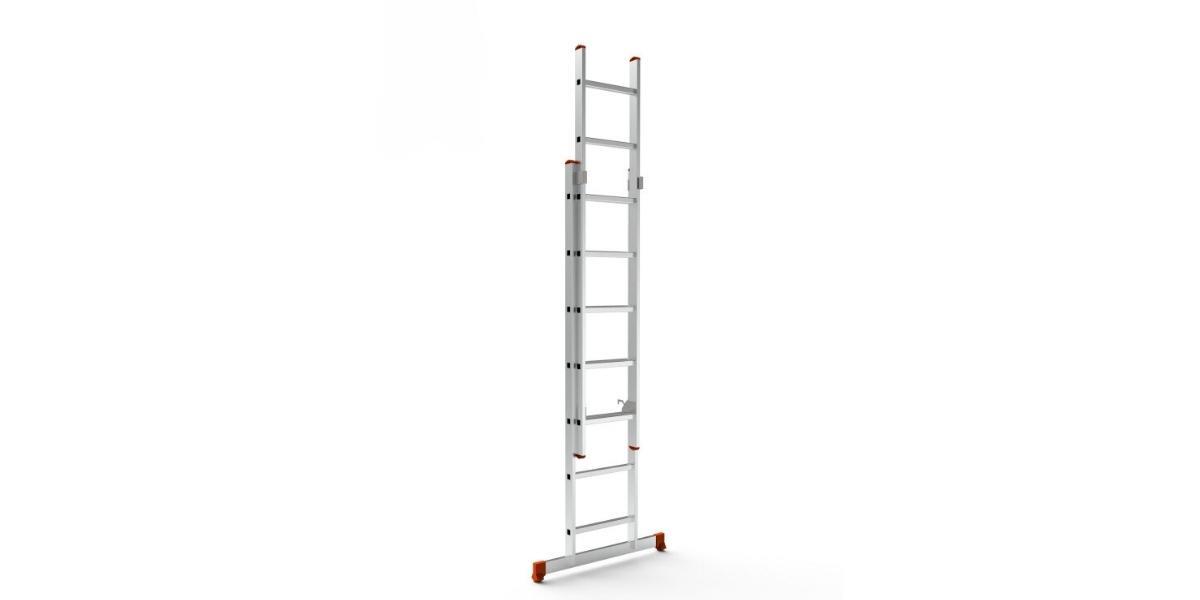 Saraylı 2x7 Basamaklı Sürgülü Alüminyum Merdiven 193-300cm