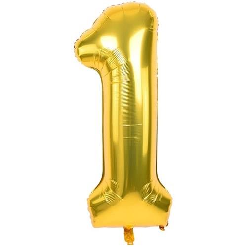 1 Rakam Folyo Balon Gold 76 cm