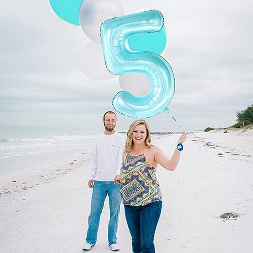 1 Rakam Pastel Mavi Folyo Balon 76 Cm