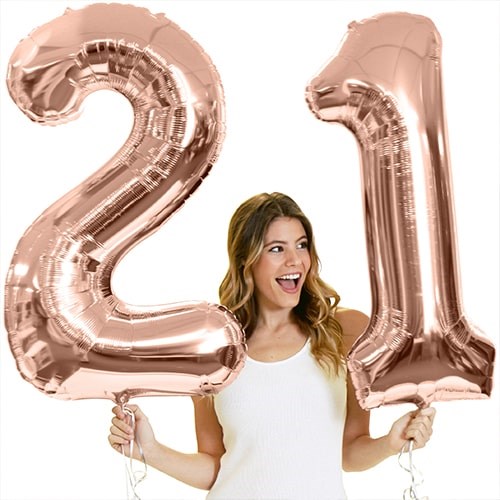 1 Rakam Rose Folyo Balon 76 cm