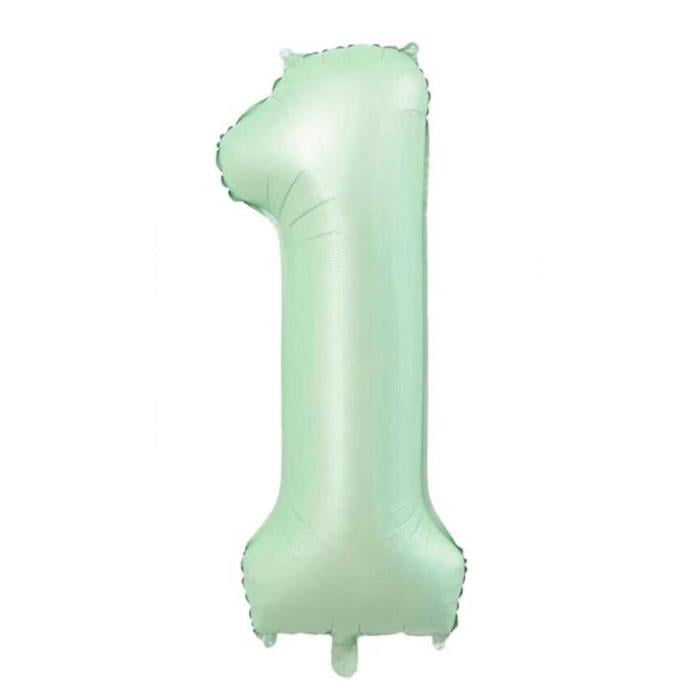 Su Yeşili Rakam Folyo Balon 100 cm1 Rakam Su Yeşili Folyo Balon 100 cm