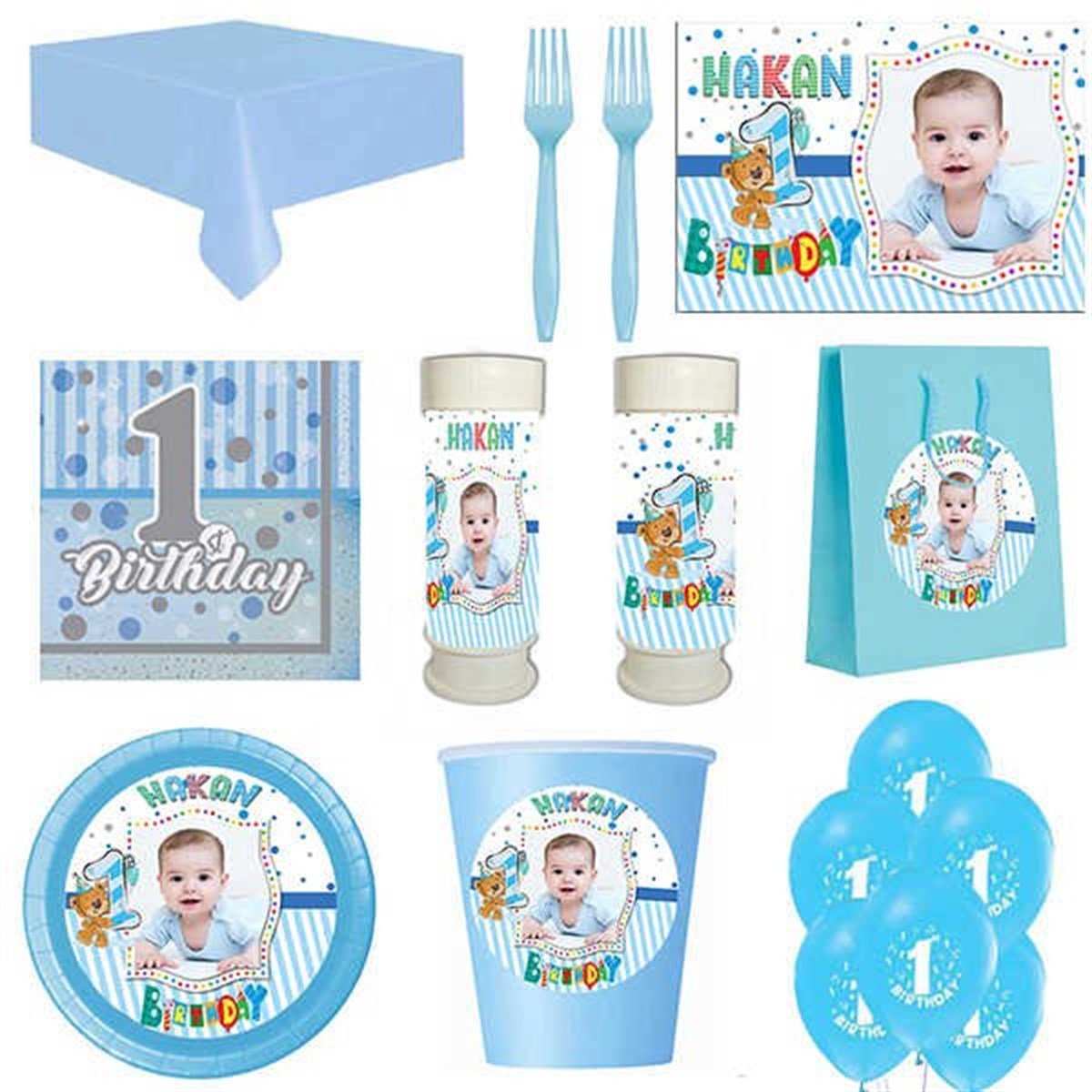 1 Yaş Ayıcık 8 Kişilik Parti Seti