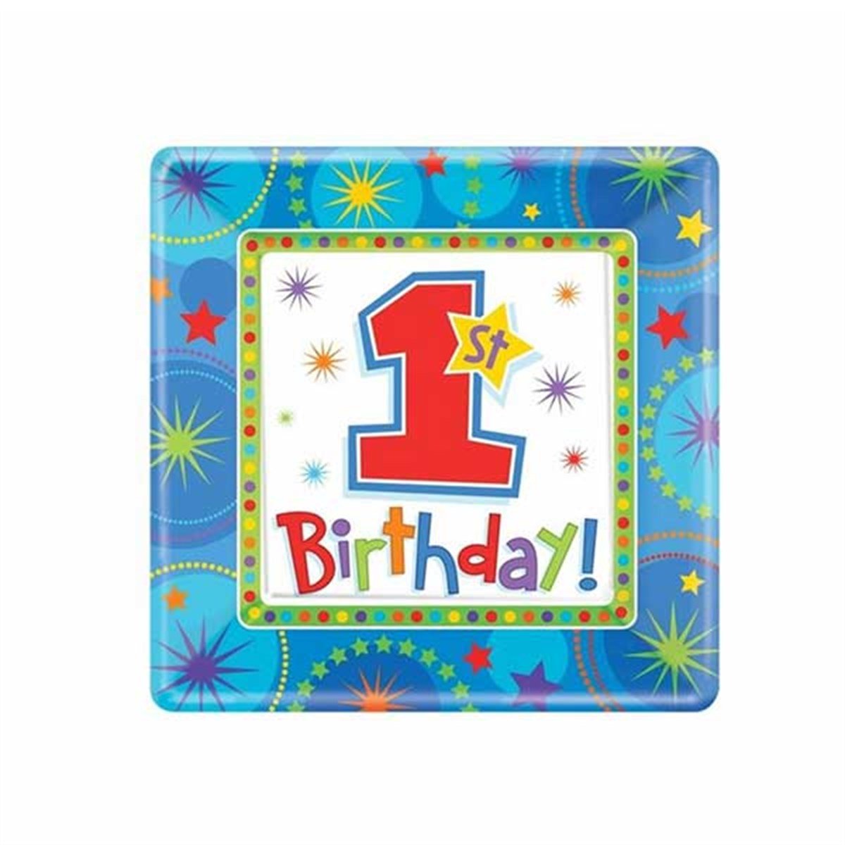 1 Yaş Erkek Doğum Günü Tabak