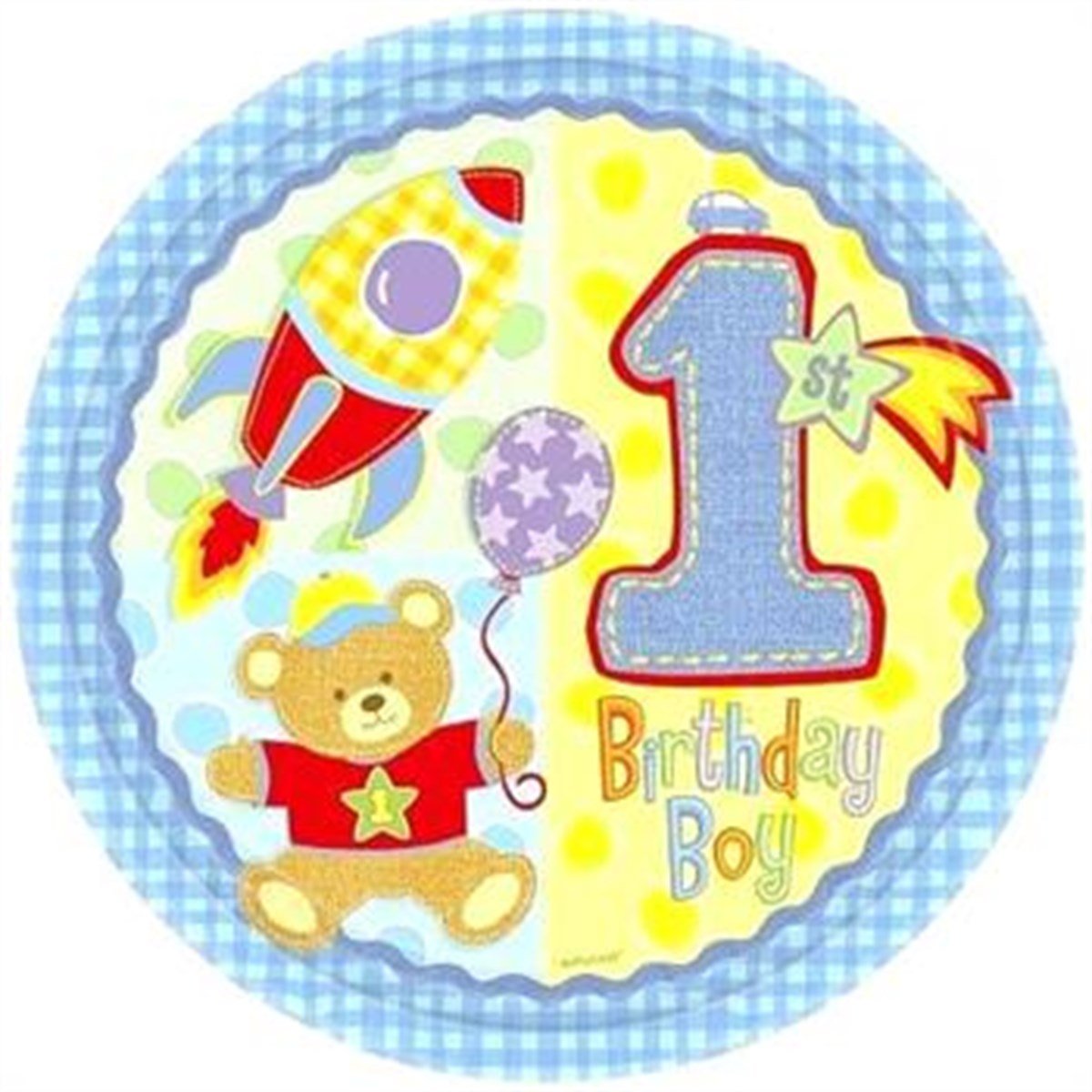 1 Yaş Mavi Ayıcıklı Tabak