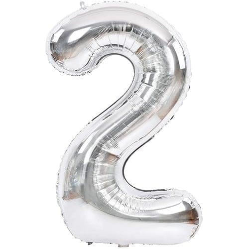 Gümüş Renk 76 cm2 Rakam Folyo Balon Gümüş 76 cm