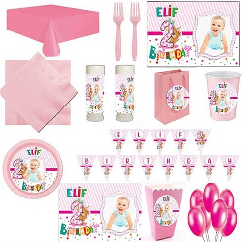 2 Yaş Kız 24 Kişilik Parti Seti