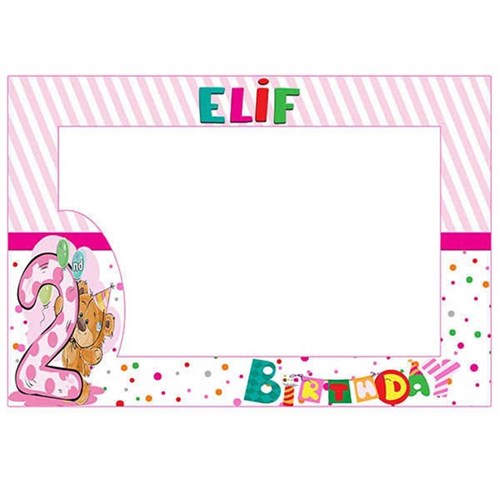 2 Yaş Kız Kişiye Özel Çerçeve