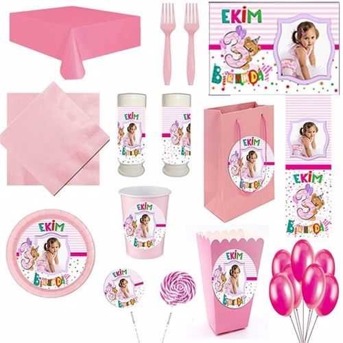 3 Yaş Kız 24 Kişilik Parti Seti