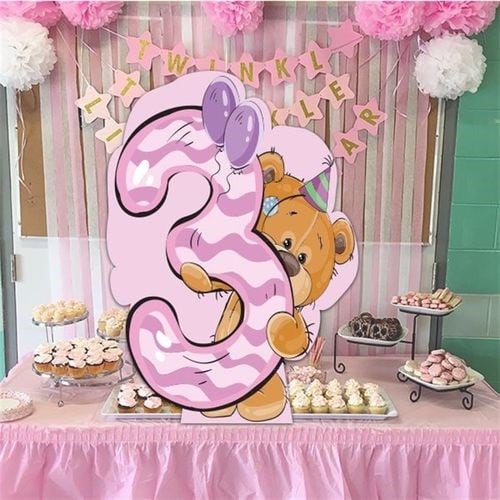 3 Yaş Kız Masa Üstü Ayaklı Pano