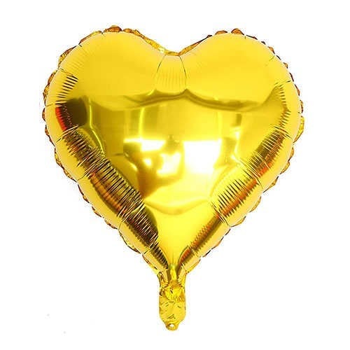 30 Adet Gold Kalp Uçan Balon Demeti