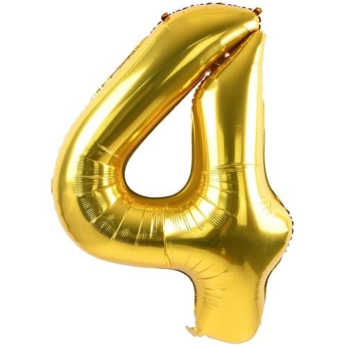 4 Rakam Folyo Balon Gold 100 cm