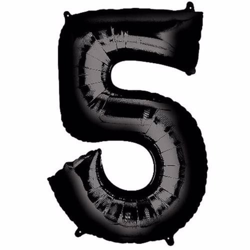 4 Rakam Folyo Balon Siyah 76 cm