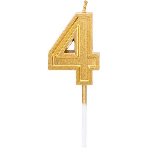 4 Rakam Gold Renkli Pasta Mumu