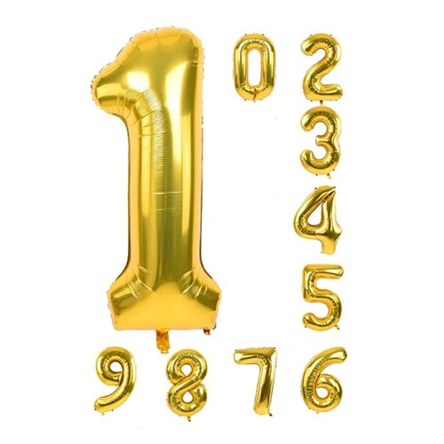 40 Rakam Folyo Balonlar Gold Renk