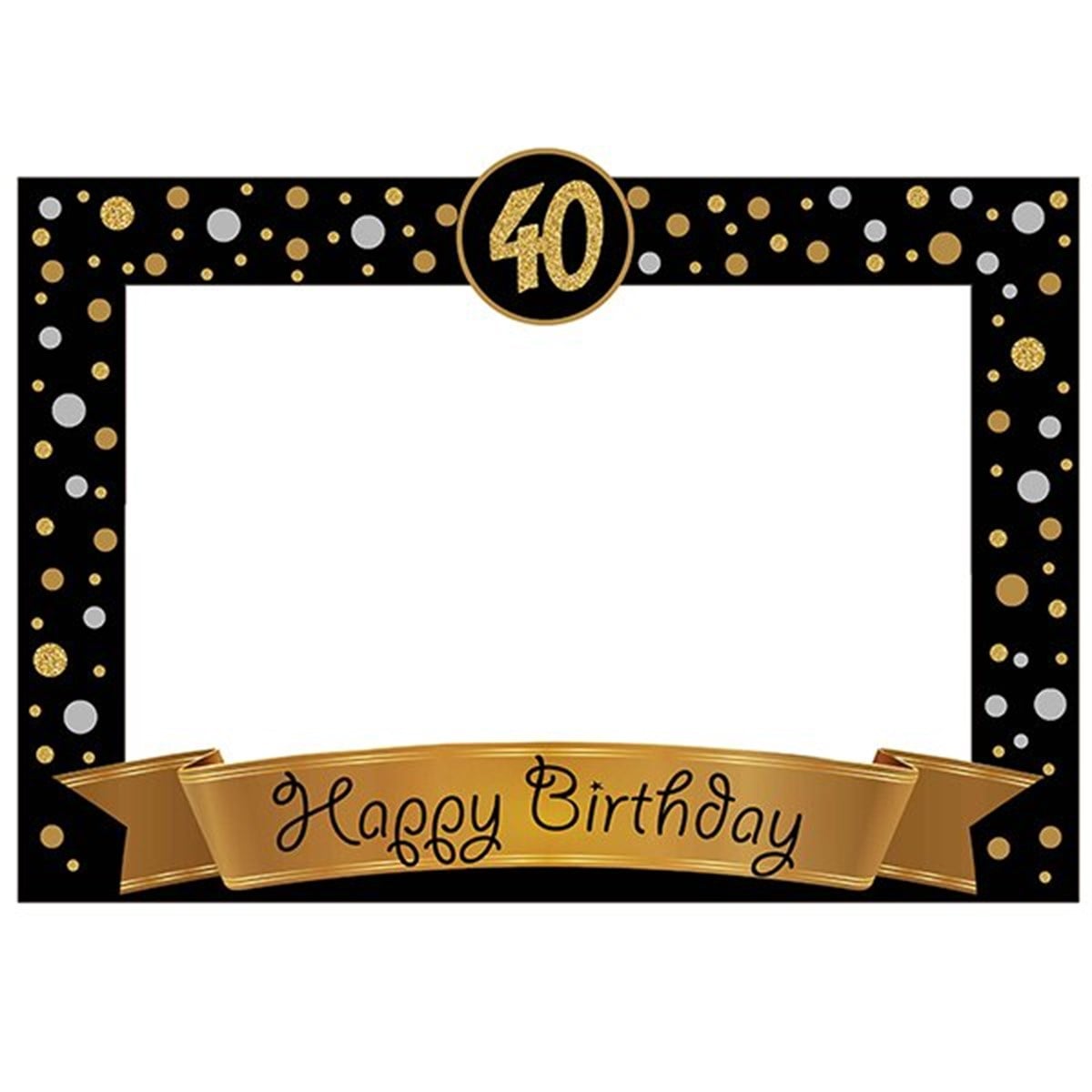 40 Yaş Fotoğraf Çerçevesi Gold