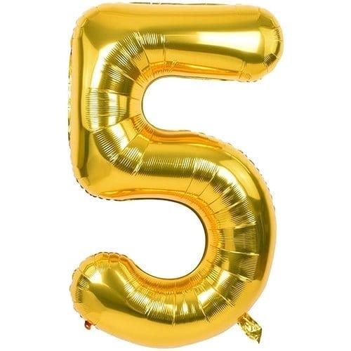 Gold Renk 76 cm5 Rakam Folyo Balon Gold 76 cm