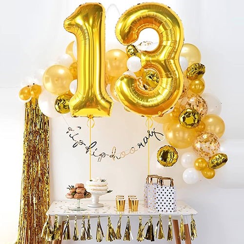 7 Rakam Folyo Balon Gold 100 cm