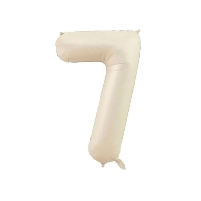 7 Rakam Krem Renk Folyo Balon 76 Cm
