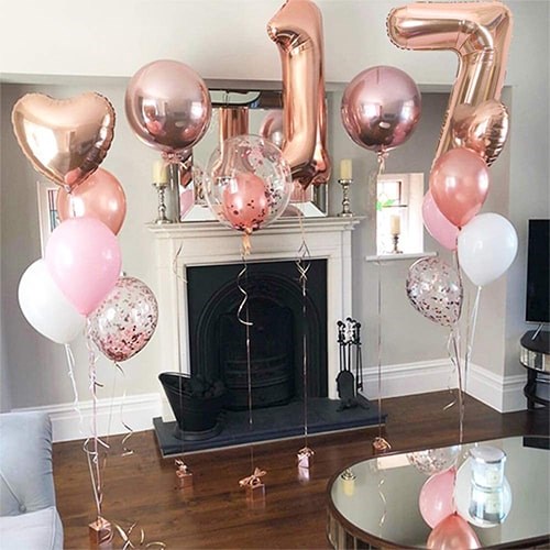 7 Rakam Rose Folyo Balon 76 cm