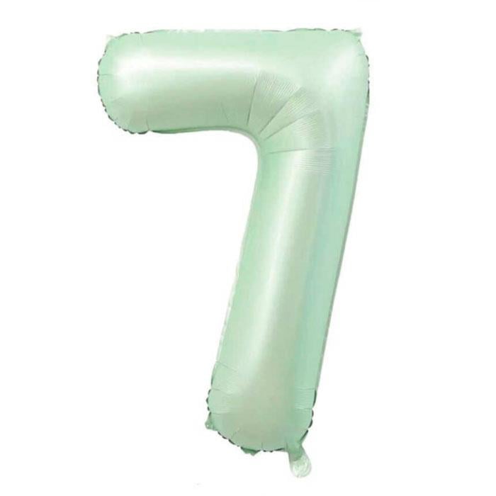 Su Yeşili Rakam Folyo Balon 100 cm7 Rakam Su Yeşili Folyo Balon 100 cm