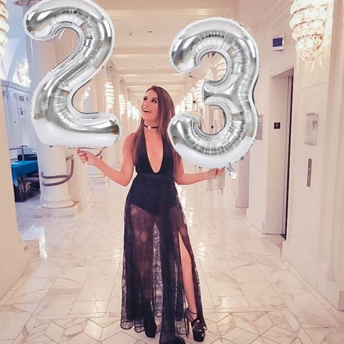 8 Rakam Folyo Balon Gümüş 100 cm