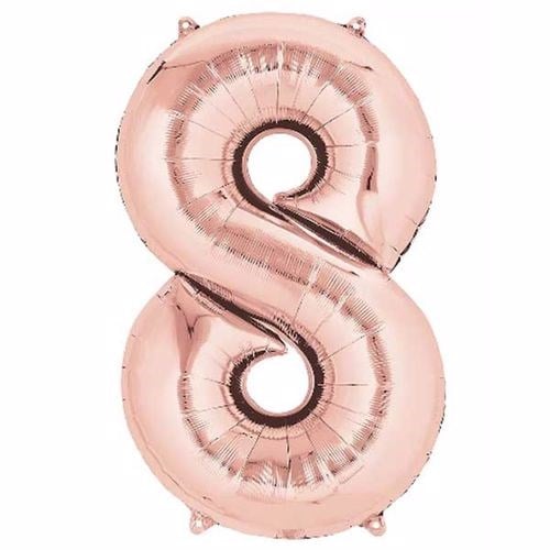 8 Rakam Rose Folyo Balon 76 cm