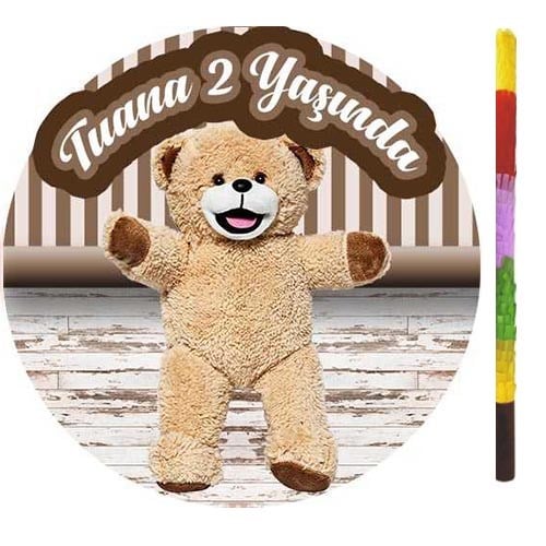 Kişiye Özel Ayıcık Pinyata + Sopası