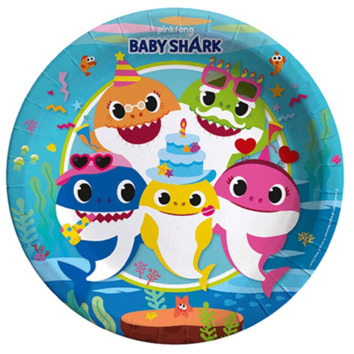 Baby Shark Karton Tabak 8 Adet