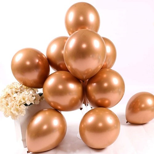 Bakır Renk Krom Balon 10 Adet