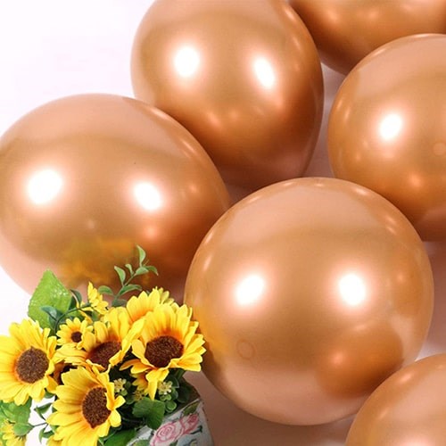 Bakır Renk Krom Balon 10 Adet