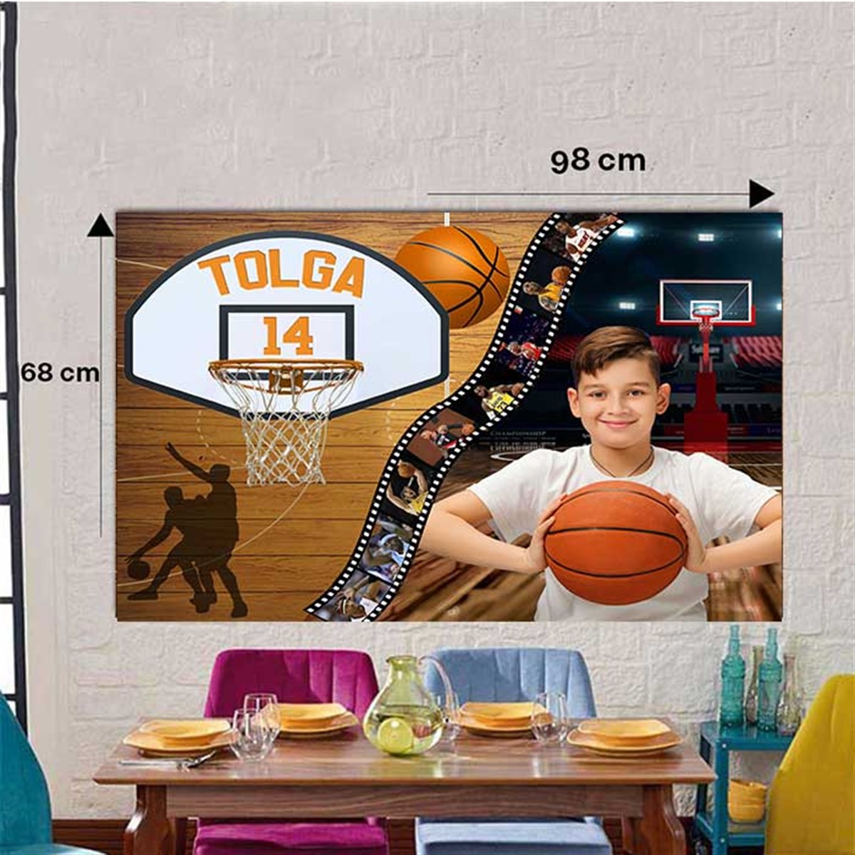 Basketbol Kişiye Özel Duvar Panosu