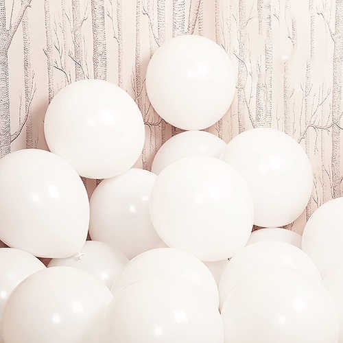 Beyaz Pastel Balon 20 Adet
