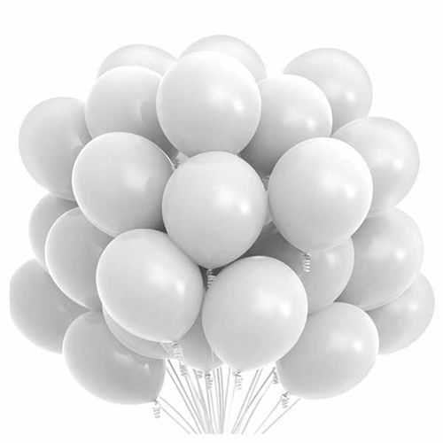 Beyaz Pastel Balon 20 Adet