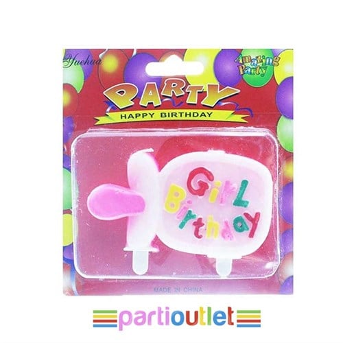 Biberon Şekilli Mum Pembe Renkli