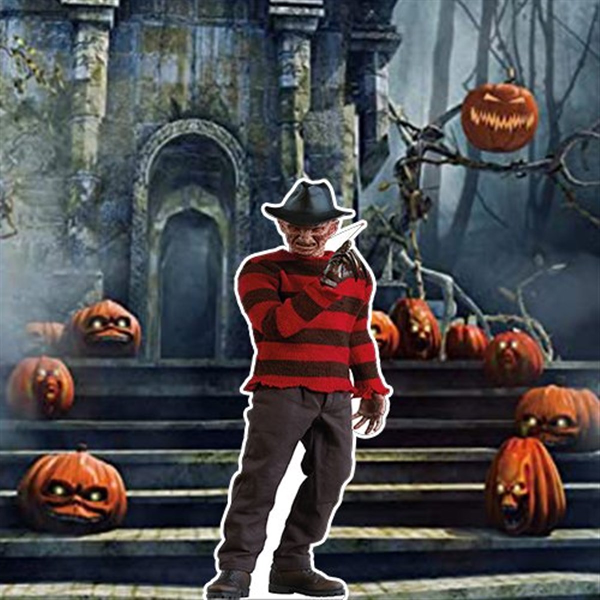 Cadılar Bayramı Freddy Krueger Ayaklı Pano Küçük