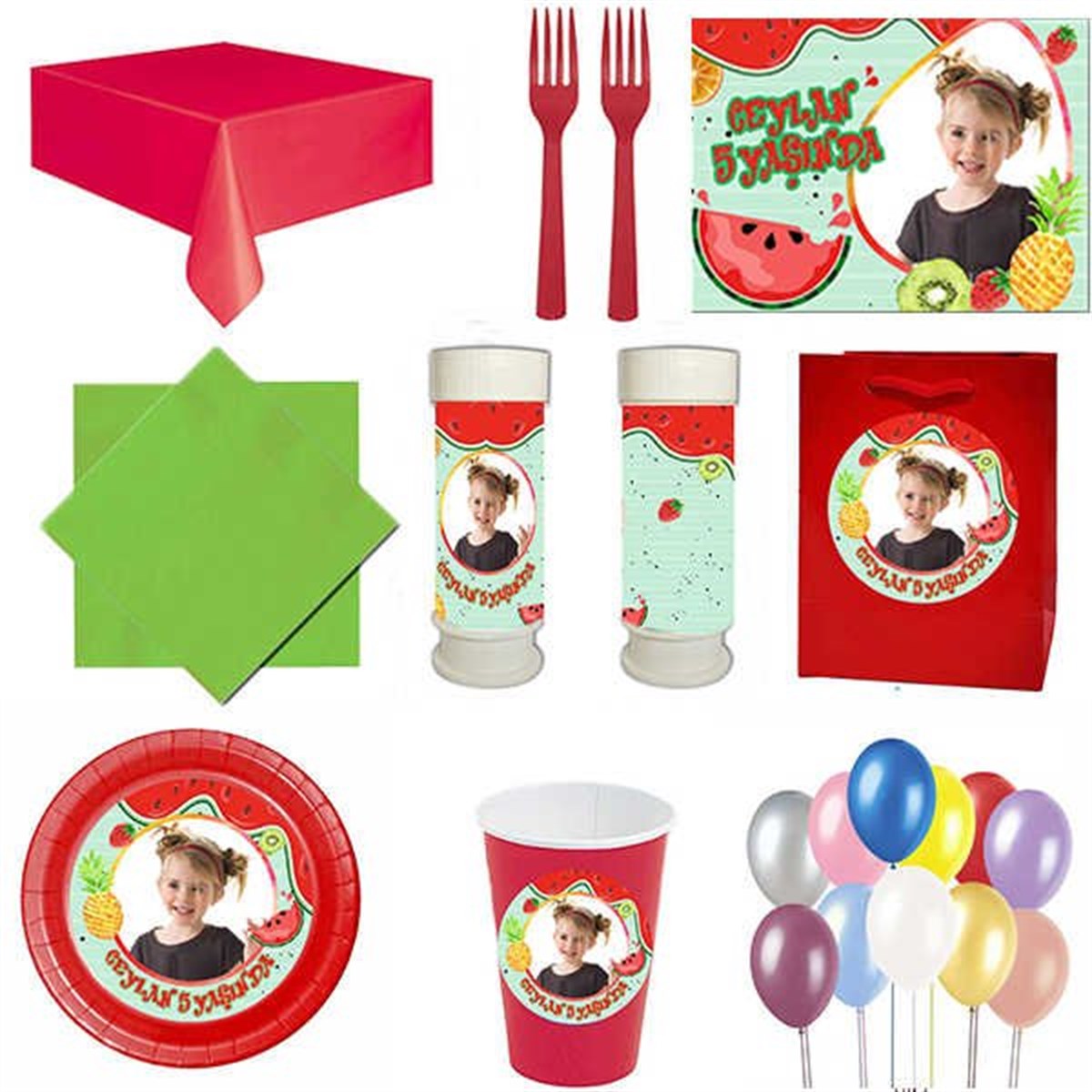 Çılgın Meyveler 8 Kişilik Parti Seti