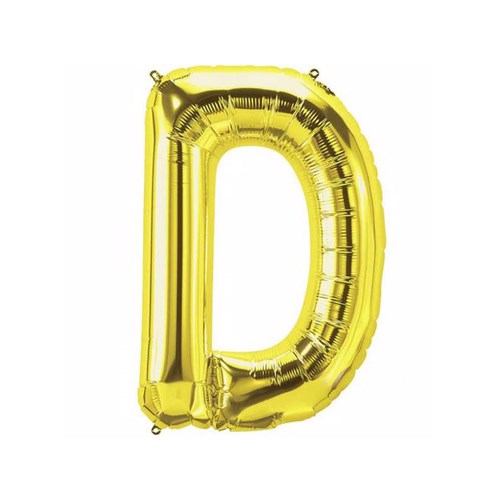 D Harf Folyo Gold Renk Balon Küçük 35 Cm