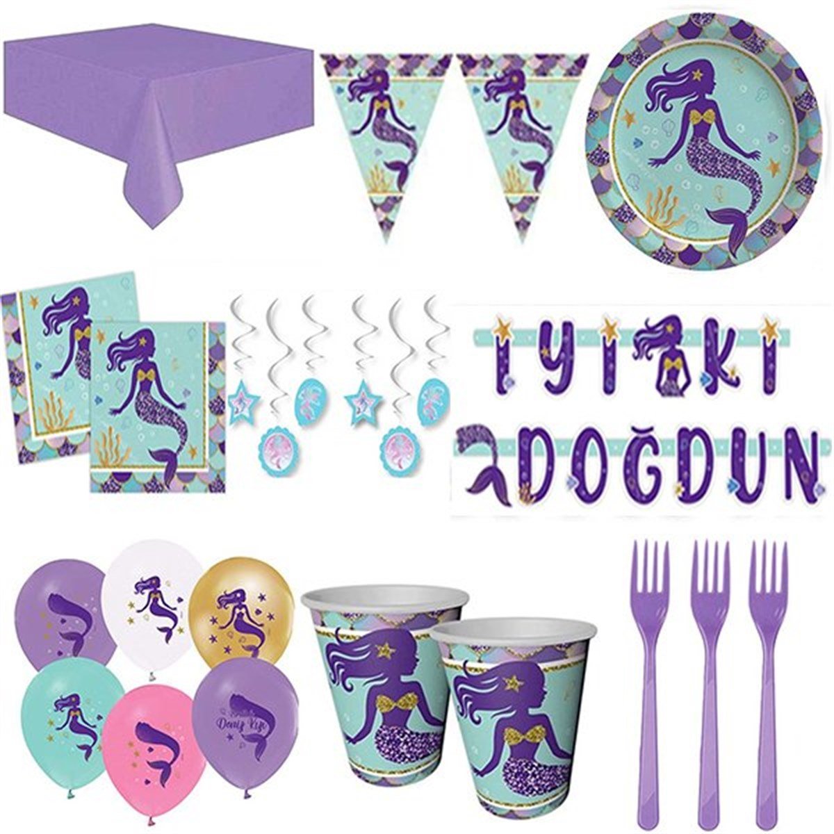 Deniz Kızı 16 Kişilik Parti Seti