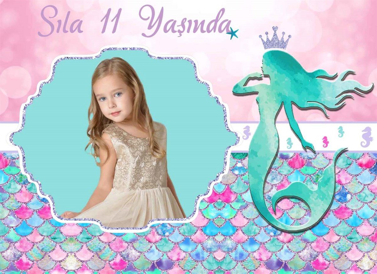 Deniz Kızı Kişiye Özel Afiş