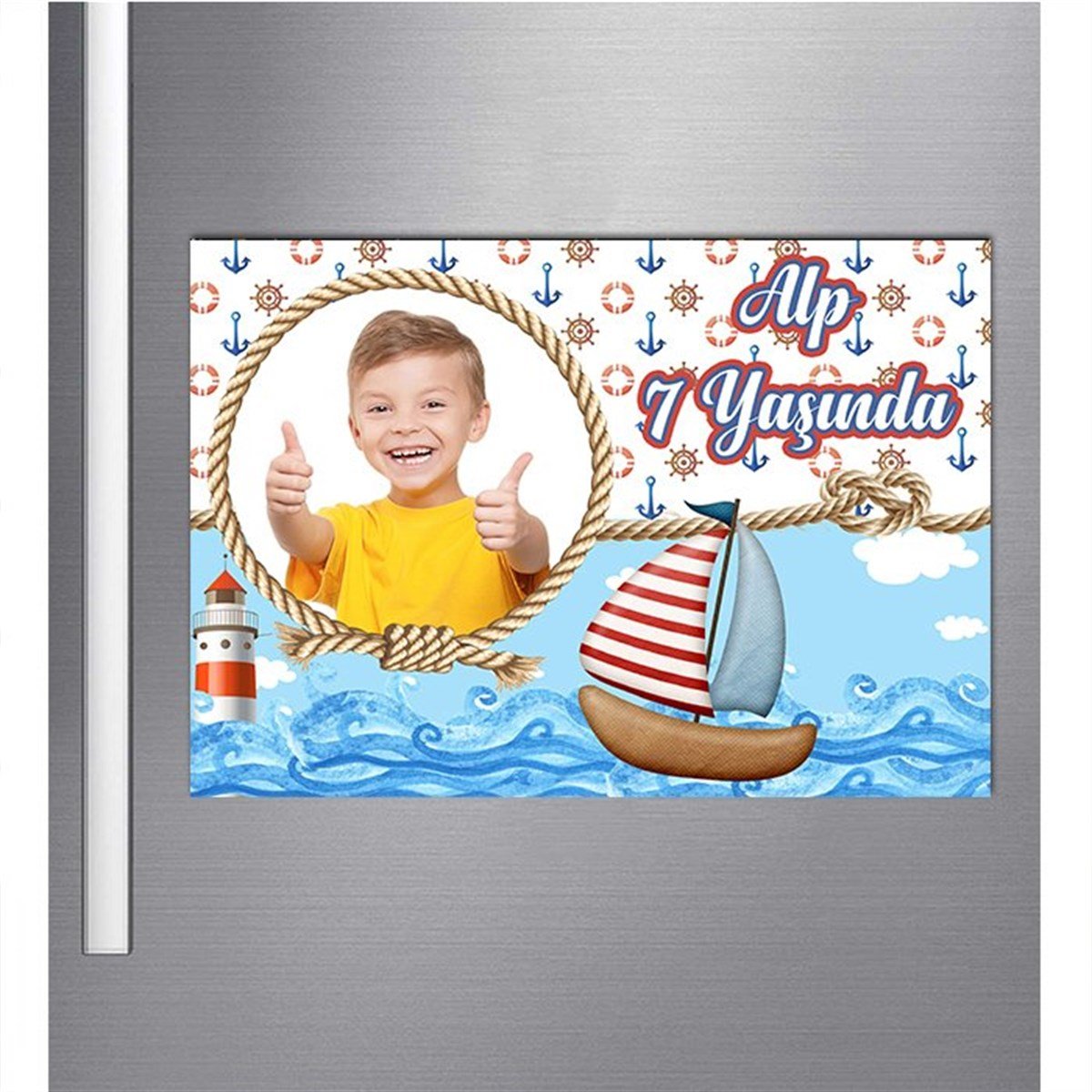 Denizci Temalı Kişiye Özel Magnet 18 Adet