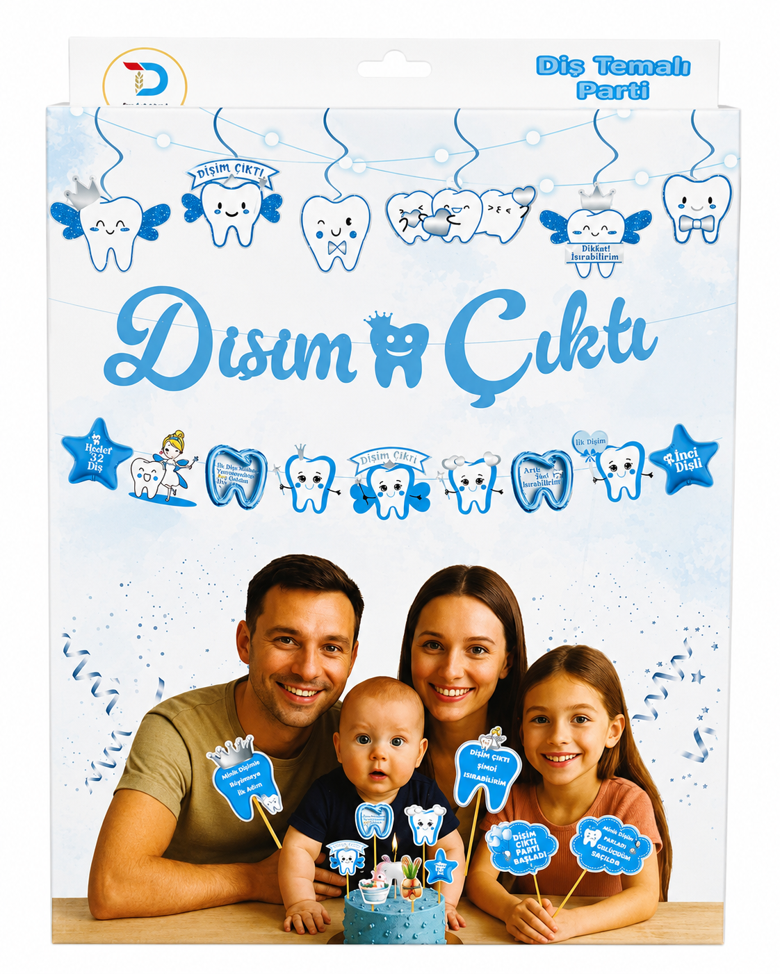 Diş Buğdayı Mavi Parti Seti