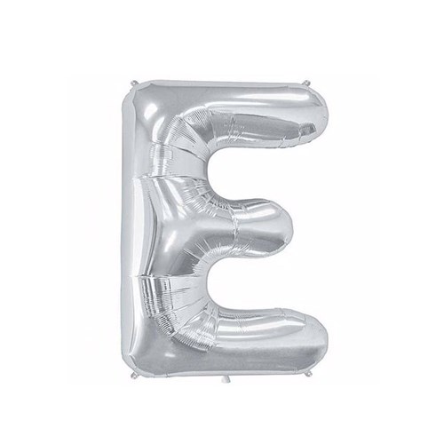 E Harf Folyo Gümüş Balon Küçük 35 Cm