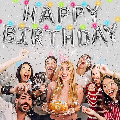 E Harf Folyo Gümüş Balon Küçük 35 Cm