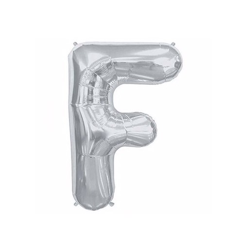 F Harf Folyo Gümüş Balon Küçük 35 Cm