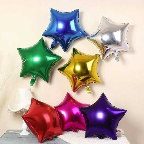 Kırmızı Renkli Folyo Balon Yıldız 45 Cm