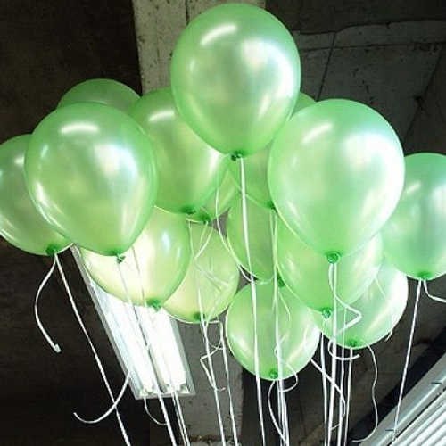 Fuşya Yeşil Gold Konfetili Uçan Balon 25 Adet