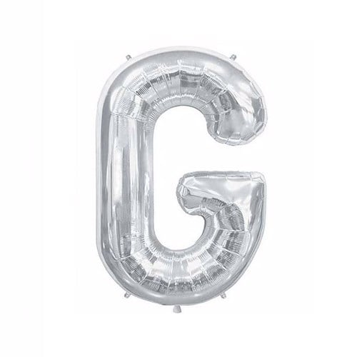 G Harf Folyo Gümüş Balon Küçük 35  cm